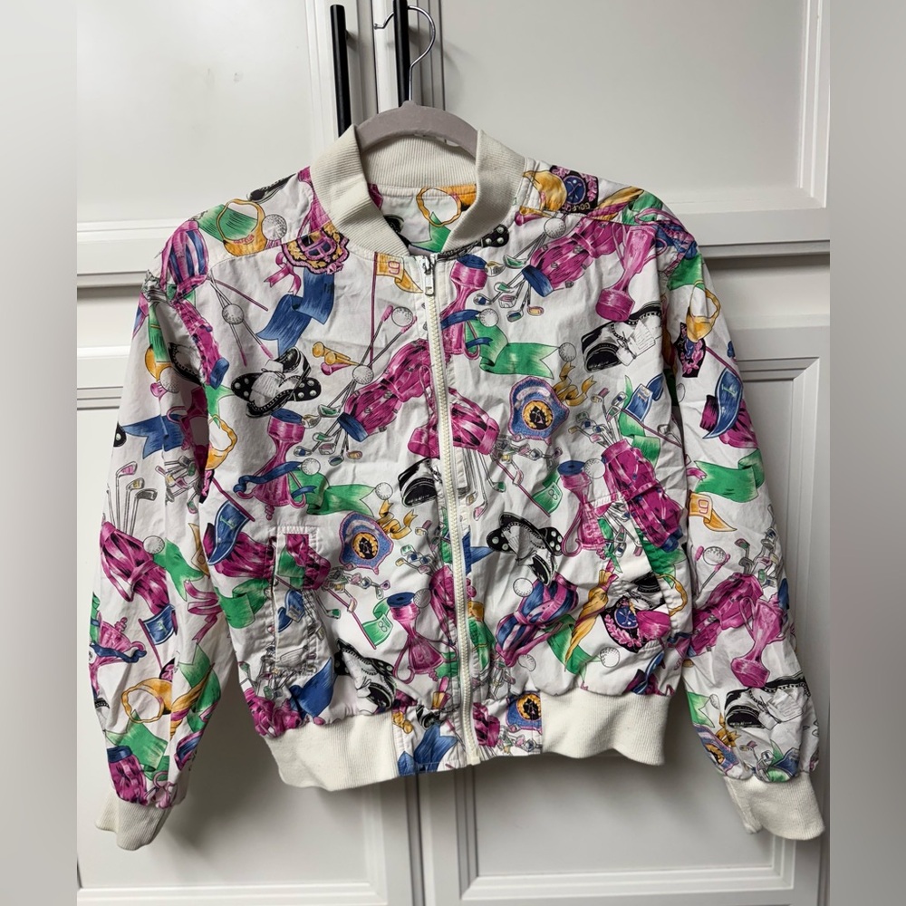 Vintage Tail Multicolor Graphic Jacket w/ Golf Print
